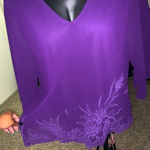 PURPLE BLOUSE 3X
